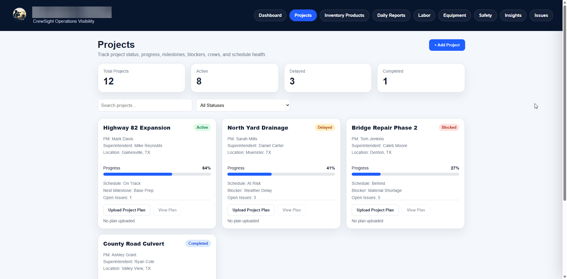 CrewSight platform preview